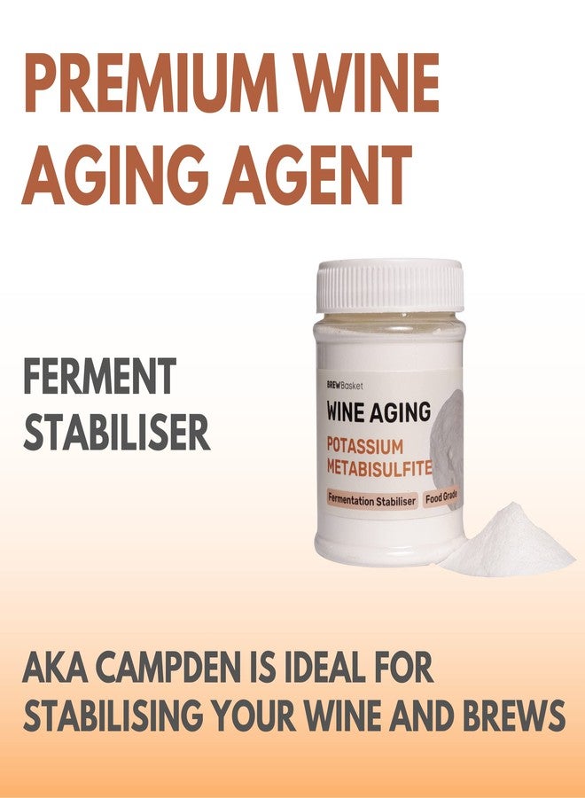 BREWBasket مسحوق ميتابيسلفيت البوتاسيوم من بريو باسكت، 180 غرام - مسحوق كامبدن لصنع النبيذ المنزلي، يحافظ على نكهات النبيذ - Image 2